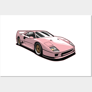 Ferrari f40 pink liberty walk Pink Floyd Posters and Art